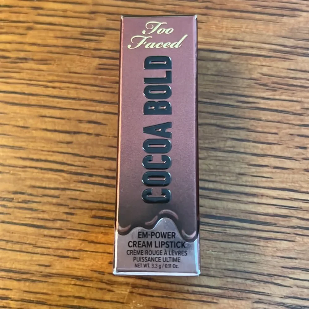 NIB Too Faced Buttercream Cocoa Bold Lipstick New Full Sz
